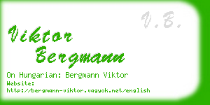 viktor bergmann business card